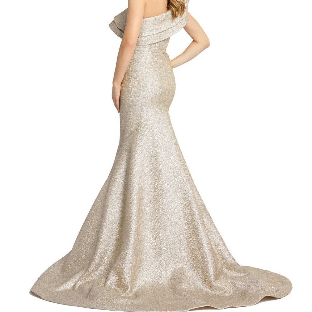 MAC Duggal ONE-SHOULDER RUFFLED TRUMPET GOWN 67284D - Picture 2 of 11